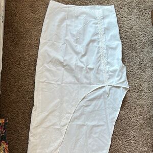 SHEIN White Asymmetrical Pencil Maxi Skirt